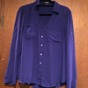 Purple button down